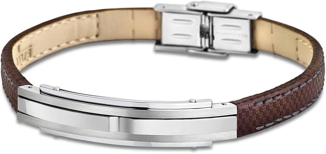 Lotus Style Bracelet Homme Cuir Acier Marron Ls1809 2 1 Amazon De Schmuck
