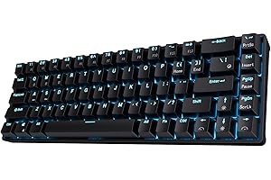 RK ROYAL KLUDGE RK68 (RK855) Wireless/Wired 65% Compact Mechanical Keyboard, 68 Keys 60% Bluetooth Rechargeable Gaming Keyboa