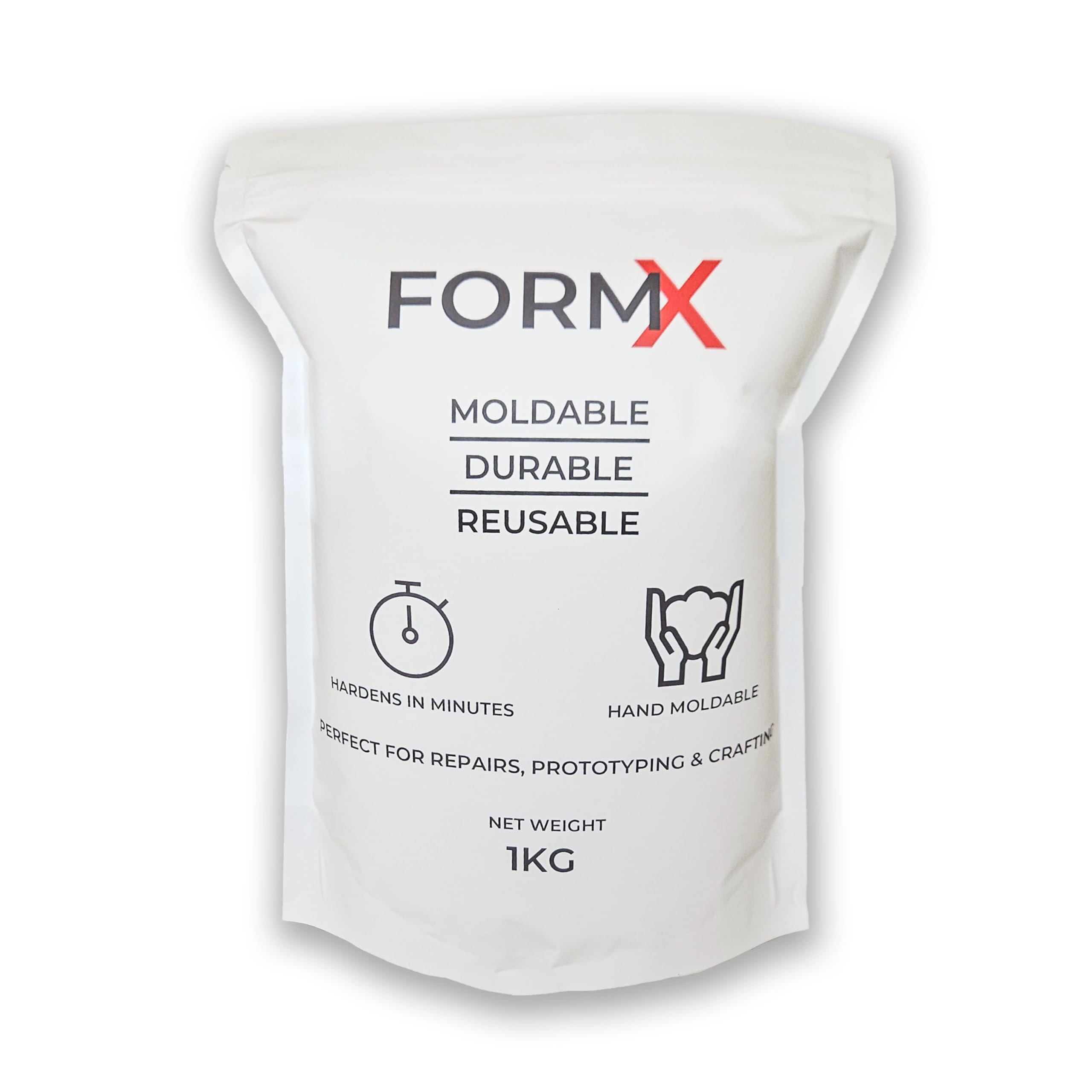 FormX Hand Mouldable Reusable BioPlastic 1kg - Simple to Use, Non-Toxic Polymorph for Crafts and DIY