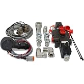 Hydraulic Third Function Valve Kit w/Joystick Handle for Tractor/Loader, 1/2" AG Couplers