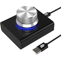 USB Volume Control, DROK PC Computer Speaker Audio Volume Remote Controller Knob with 1-Key Mute Function Support Win7 8 10 X