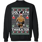 ALLNTRENDS Mike Tyson Merry Chrithmith Kith My Ath Funny Ugly Christmas Sweater Crewneck Sweatshirt