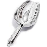 JBscoop Stainless Steel Scoop for ice, 9.6 Inch Metal Food Scoop Kitchen Bar Party Wedding Heavy Duty Dishwasher Safe - 8 Oz