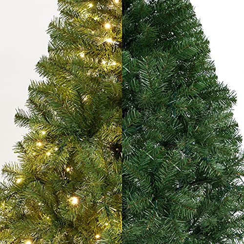 WBHome 6FT Prelit Premium Spruce Hinged Artificial Christmas Tree with