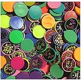 Set of 10 Slammers and 40 Milkcap Pogs for Pog Game Assorted Colors