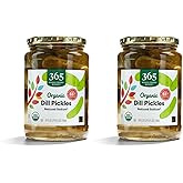365 by Whole Foods Market, Organic Dill Pickles Reduced Sodium, 24 Fl Oz (Pack of 2)