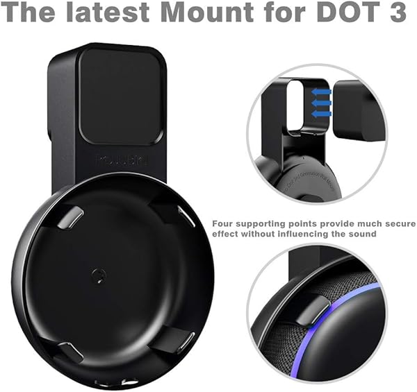PROUD BIRD   Soporte de Pared para Dot 3 Gen Excelente Sonido una solucin Que Ahorra Espacio para Altavoces Smart Home Soporte para Altavoces con distribucin de Cable