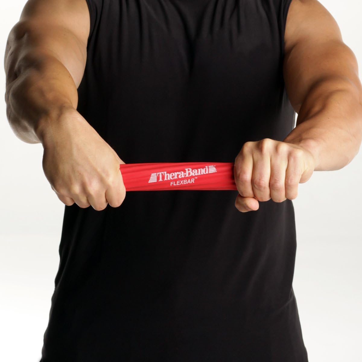 TheraBand FlexBar, Tennis Elbow Therapy Bar, Relieve Tendonitis Pain & Improve Grip Strength, Resistance Bar for Golfers Elbow & Tendinitis, Red, Light, Beginner: Sports & Outdoors