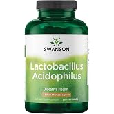 Swanson Lactobacillus Acidophilus Daily Probiotic Capsules for Gut Health | Bowel health support, acidophilus capsules, 1 billion CFU, acid-resistant, shelf-stable, no refrigeration, 250 capsules