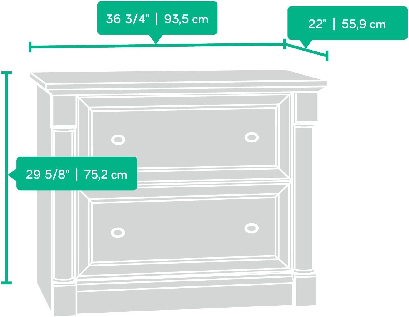 Sauder Palladia Lateral File, Select Cherry finish: Furniture & Decor