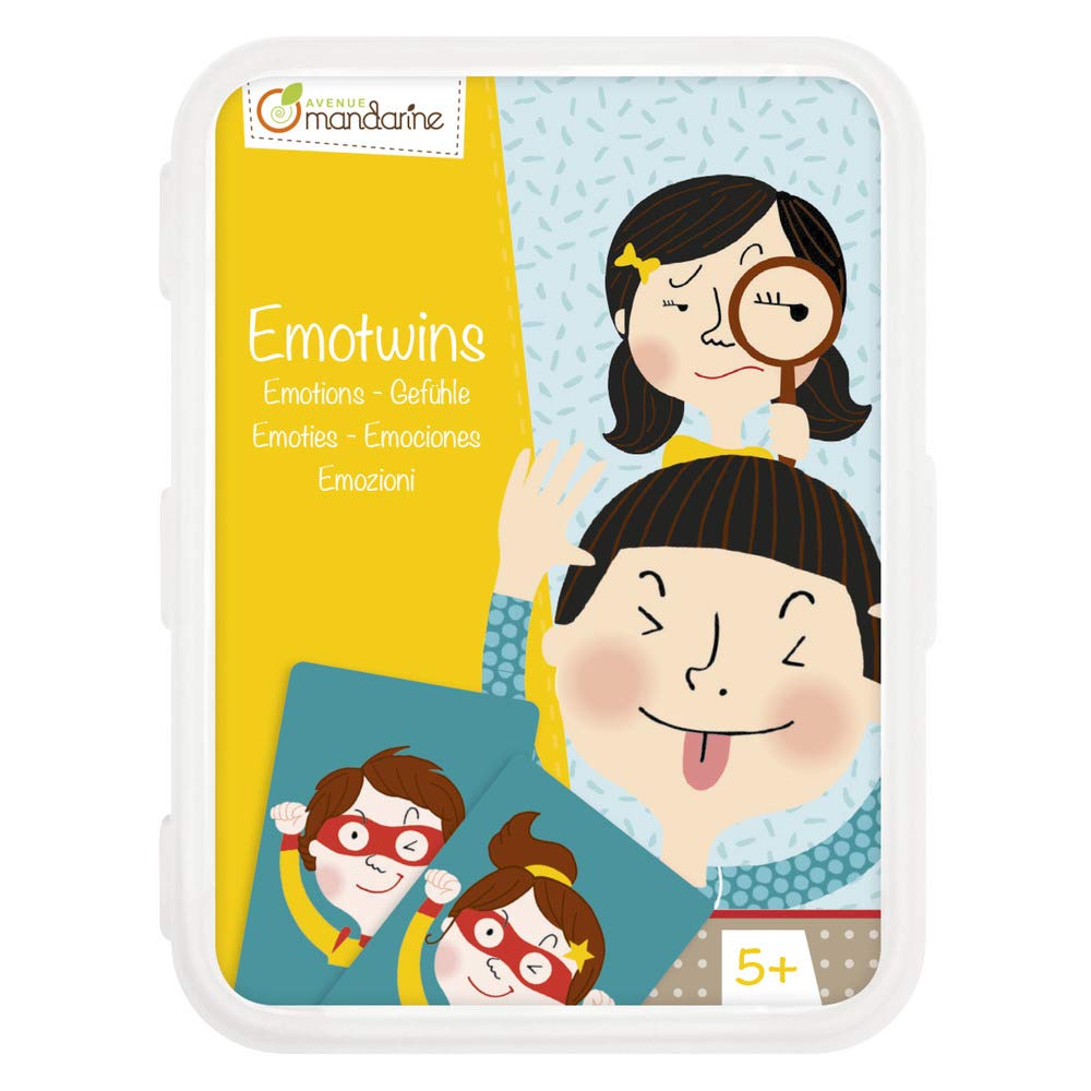 Avenue Mandarine - Ref CO151C - Emotwins Card Game - Can You Match the Twins? - Elegant & Original Graphics, 2 to 4 Players, 10 Minute Playtime, Suitable for Ages 5+