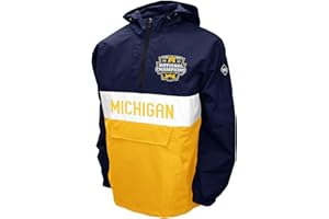 Franchise Club Mens Michigan Wolverines 2023 National Champions Alpha Anorak Jacket