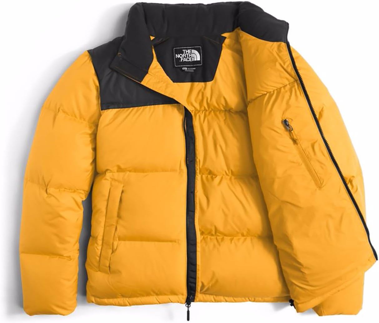 yellow north face puffer