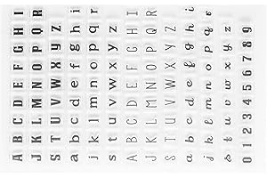 AYNEFY Typewriter Alphabet Clear Stamp, Silicone Material, Reusable Number and Letter Stamps for Scrapbooking, Journals, and 