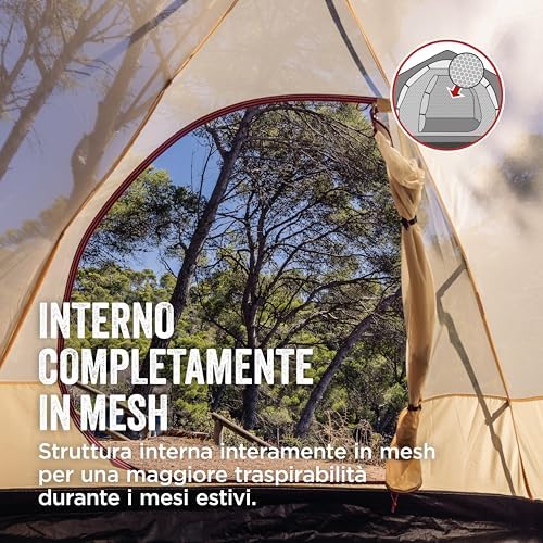 Tenda estiva Darwin 3 Plus | Tenda a cupola compatta per 3 persone | Tenda da campeggio leggera per 3 persone | Tenda per festival ed escursioni | Impermeabile 2000 mm | Traspirabilità extra