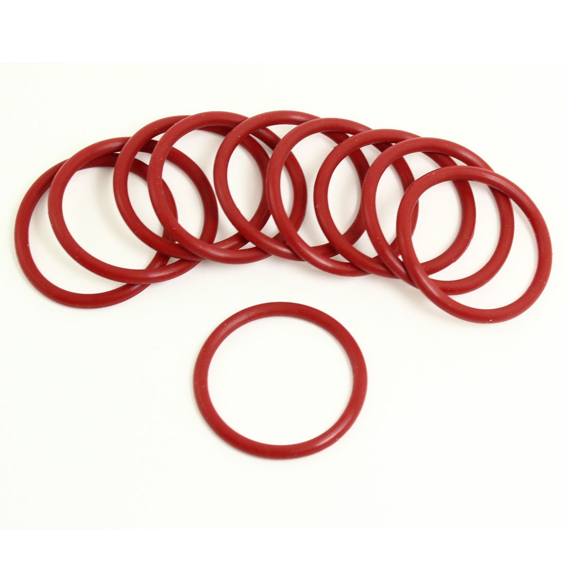 Sourcingmap 10 Pcs 35mm Outside Dia 3mm Thick Filter Rubber O Ring Seal Washers Red