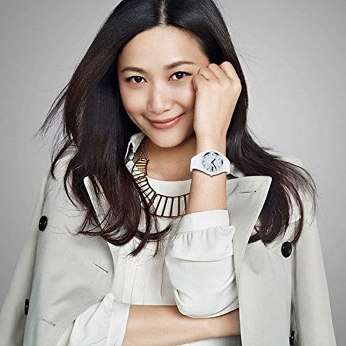 MODIWEN Fashion Unisex Quartz Wrist Watch with Japaness Movement Waterproof Watches (White)