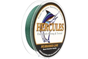 HERCULES Cost-Effective Super Strong 4 Strands Braided Fishing Line 6LB to 100LB Test for Salt-Water, 109/328 / 547/1094 Yards (100M / 300M / 500M / 1000M), Diam# 0.08MM - 0.55MM, Hi-Grade