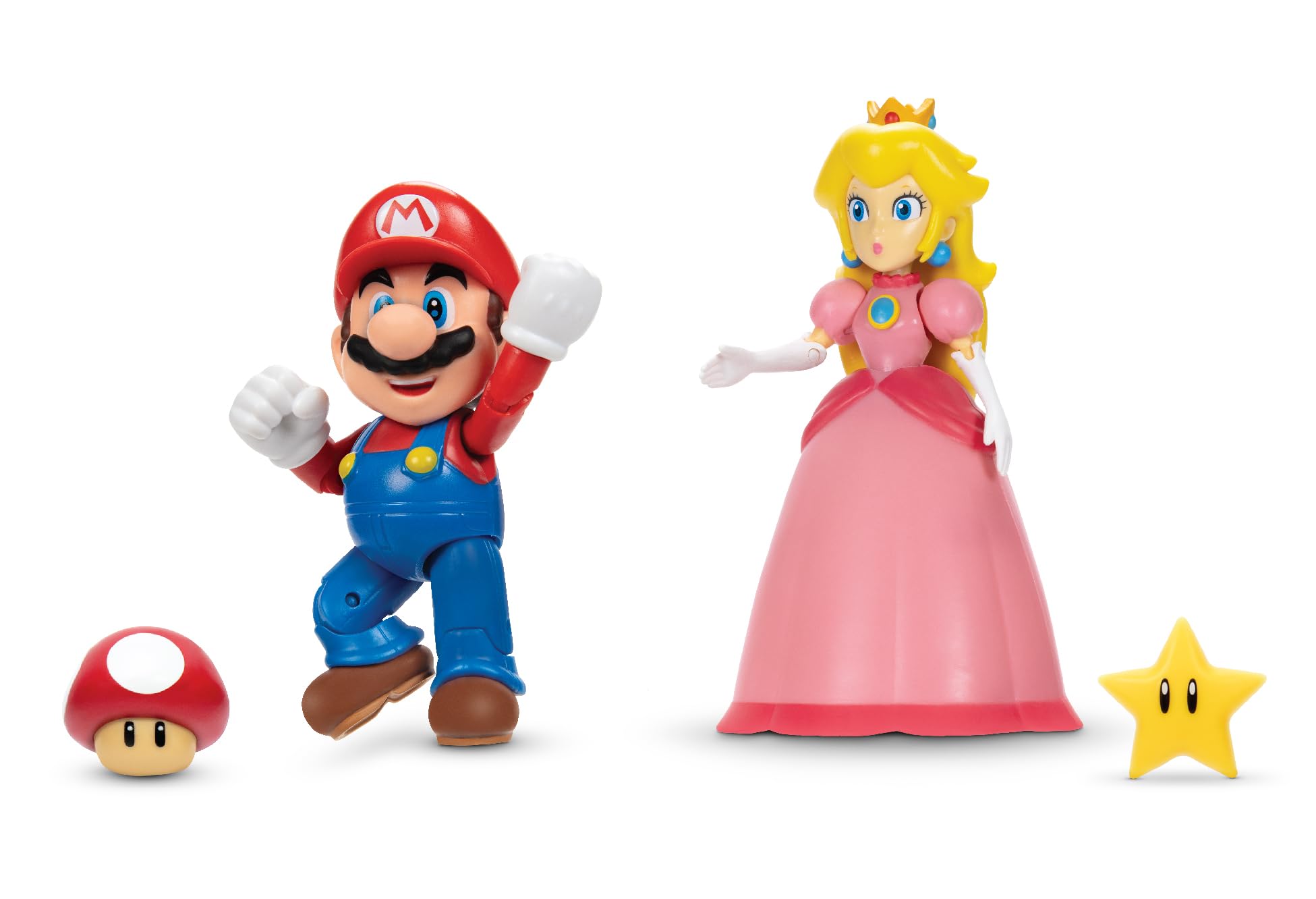 Photo 1 of Super Mario Nintendo 4" Figure 2 Pack: Mario & Peach