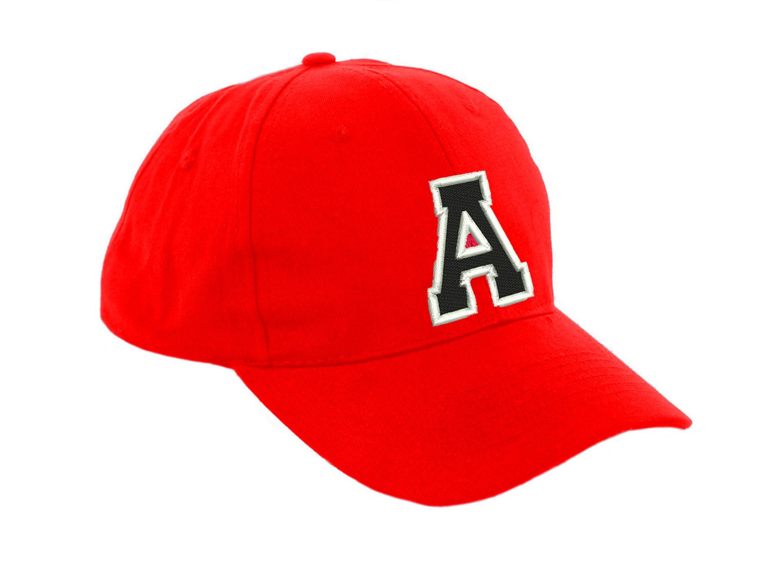 Gorra de béisbol infantil diseño con letras unisex color rojo multicolor a