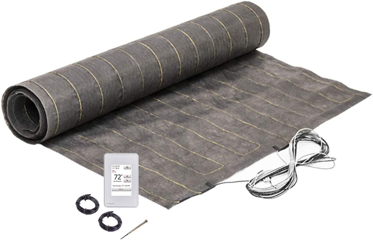 18 sq. ft. WarmStep Wood Floor Heating Kit: (1) 3x6 ft. mat, (1) UWG4-4999 WiFi Touch Screen Thermostat