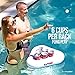Play Platoon H2PONG Inflatable Party Pong Racks, Includes 5 Ping Pong Balls - Floating Pool Party Game Float Set