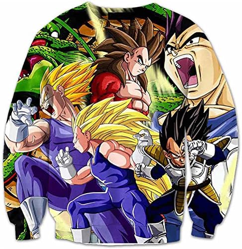 Anime Hoodies Dragon Ball Z Goku Men Cartoon Crewneck 3D Print Pullover Outerwear Sweatshirt design 3 5XL