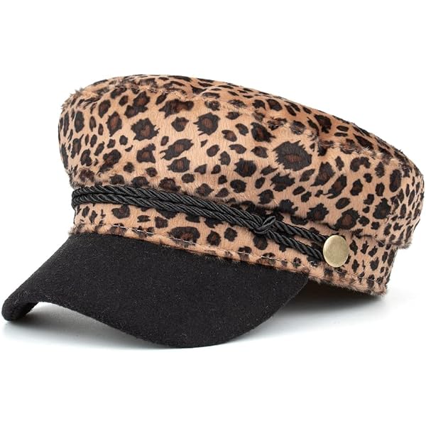 YSJOY Vintage Rabbit Fur Leopad Printed French Style Beret  display picture 3