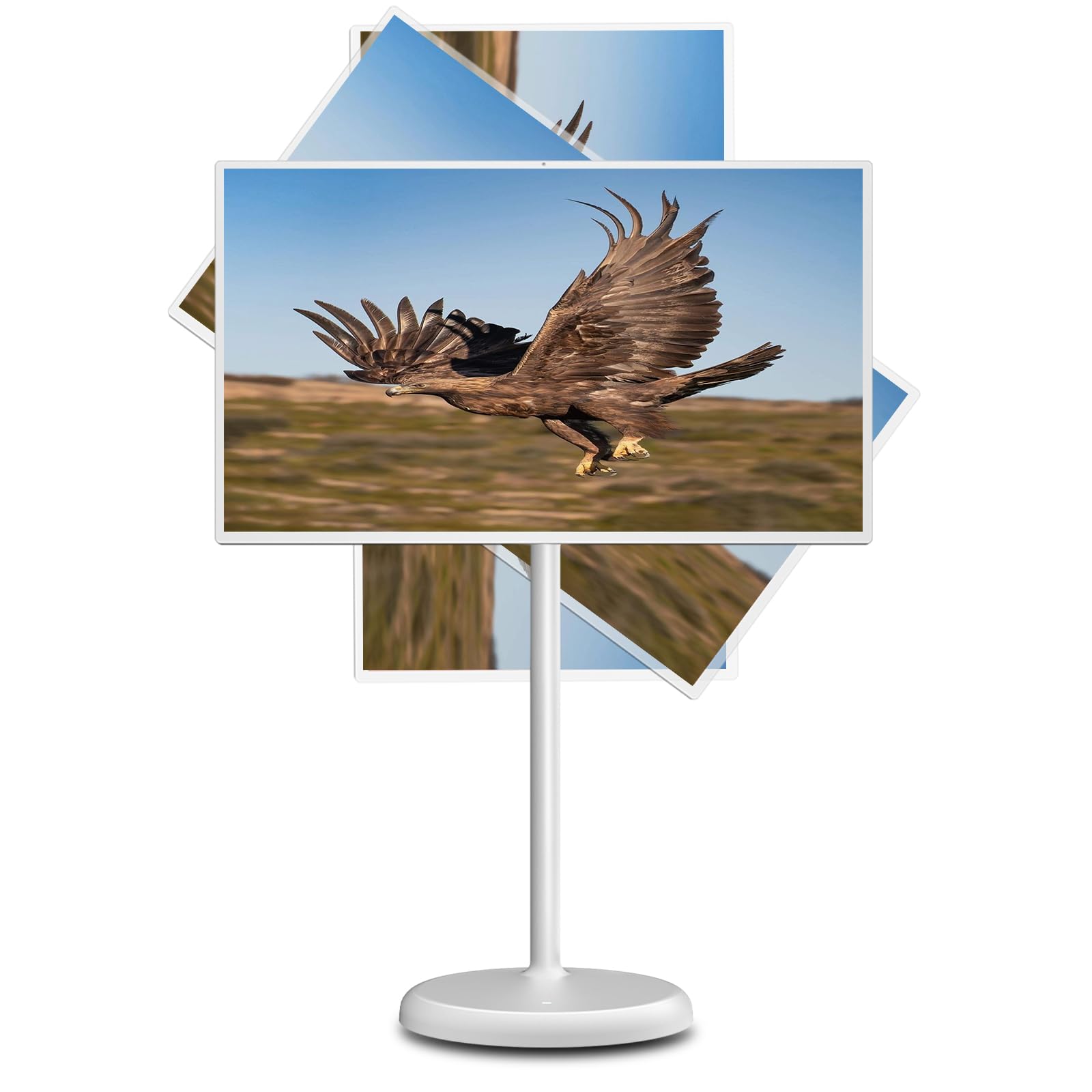 Photo 1 of ** PARTS ONLY** QGKPL 32-Inch Portable Touch-Screen-Monitor | 6G RAM+128G | 1080p Portable TV on Wheels | Android OS | 360° Swivel Rotation | Voice Remote Control | 60Hz Refresh Rate