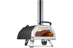 Ooni Karu 16 Multi-Fuel Outdoor Pizza Oven - Wood and Gas Fired Oven - Outdoor Cooking Pizza Oven - Fire and Stonebaked Pizza Oven for Authentic Homemade Pizzas - Dual Fuel Pizza Maker