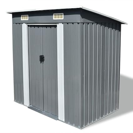 Tidyard Geratehaus Metall Gartenschuppen Mit Schiebetur