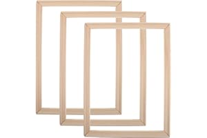 HEMOTON 3 Sets DIY Natural Wood Canvas Frames 30x40cm for Oil Painting, Poster, Photo, Stretcher Bars Kit