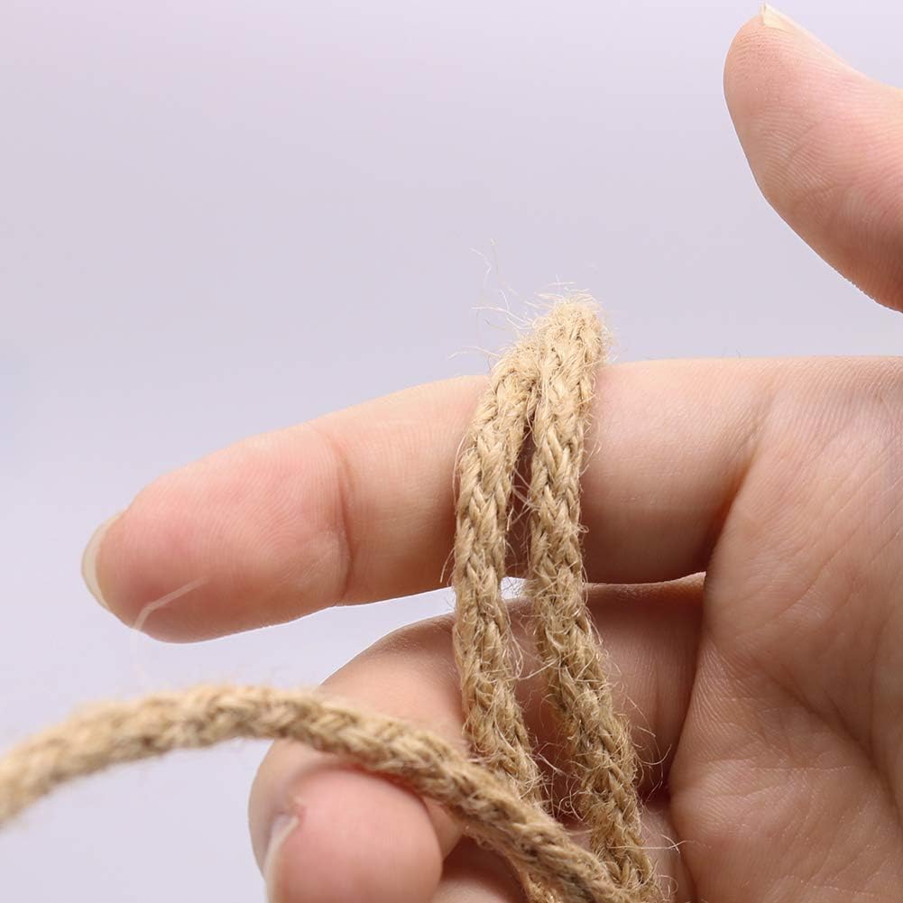 Tenn Well 5mm Jute Twine, 100 Feet Braided Natural Jute Rope for Artworks and Crafts, Macrame Projects, Gardening Applications : Office Products