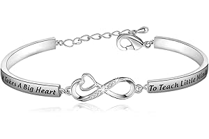 CHOORO Teacher Bracelet Gift Teachers Appreciation Gift It Takes A Big Heart to Teach Little Minds Bracelet Back to School Gift End of Year Gift for Teacher