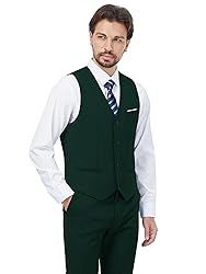 MAGE MALE Mens Two Button 3-Piece Suits Slim Fit
