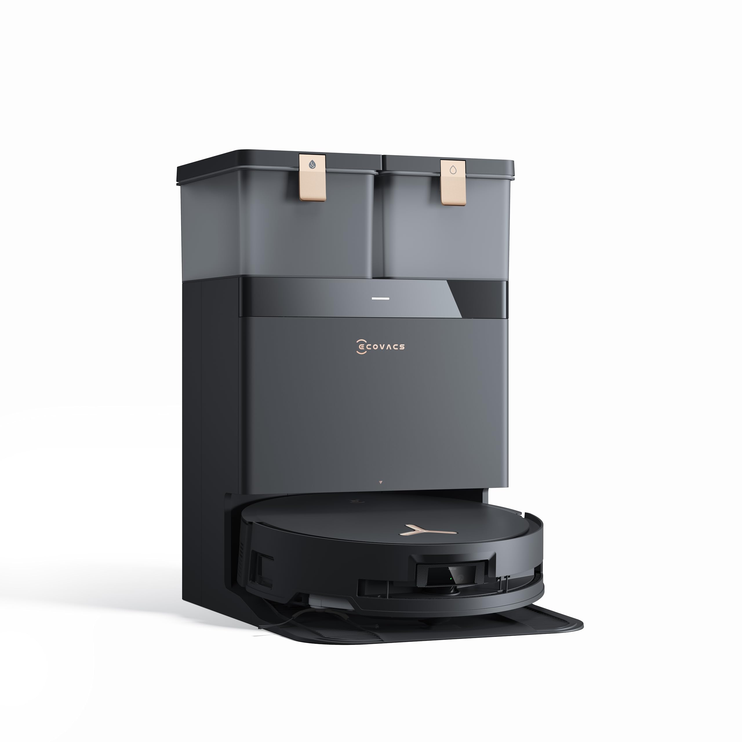 ECOVACS DEEBOT X8 PRO Omni Saugroboter mit Wischfunktion, OZMO Roller mit kontinuierliches Wischen & Selbstreinigung, 18.000 Pa, 12-in-1 Station, 40–75 °C Heißwasser-Moppreinigung, YIKO-GPT