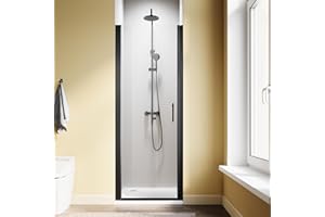 SL4U Pivot Shower Door, 28" W x 72" H, 1/4" Tempered Glass Shower Door, Pivot Swing Shower Glass Door, Easy to Clean
