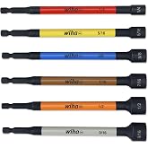 Wiha 70486 Color Coded Magnetic Nut Setter Set, 6 Inch SAE, 6 Piece | Cold-forged CrMo steel for long-term durability, black oxide finish resists corrosion, precision-formed tips reduce cam-out