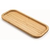 Bamboo Vanity Tray, Bathroom Counter Tray, Toilet Tank Tray, Bathroom Tray for Organizing and Home Decor, 11.8 x 5.1 x 0.8 inch