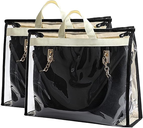 Anjetan Handbag Dust Bag Clear 2PCS Waterproof Lightweight Dustproof