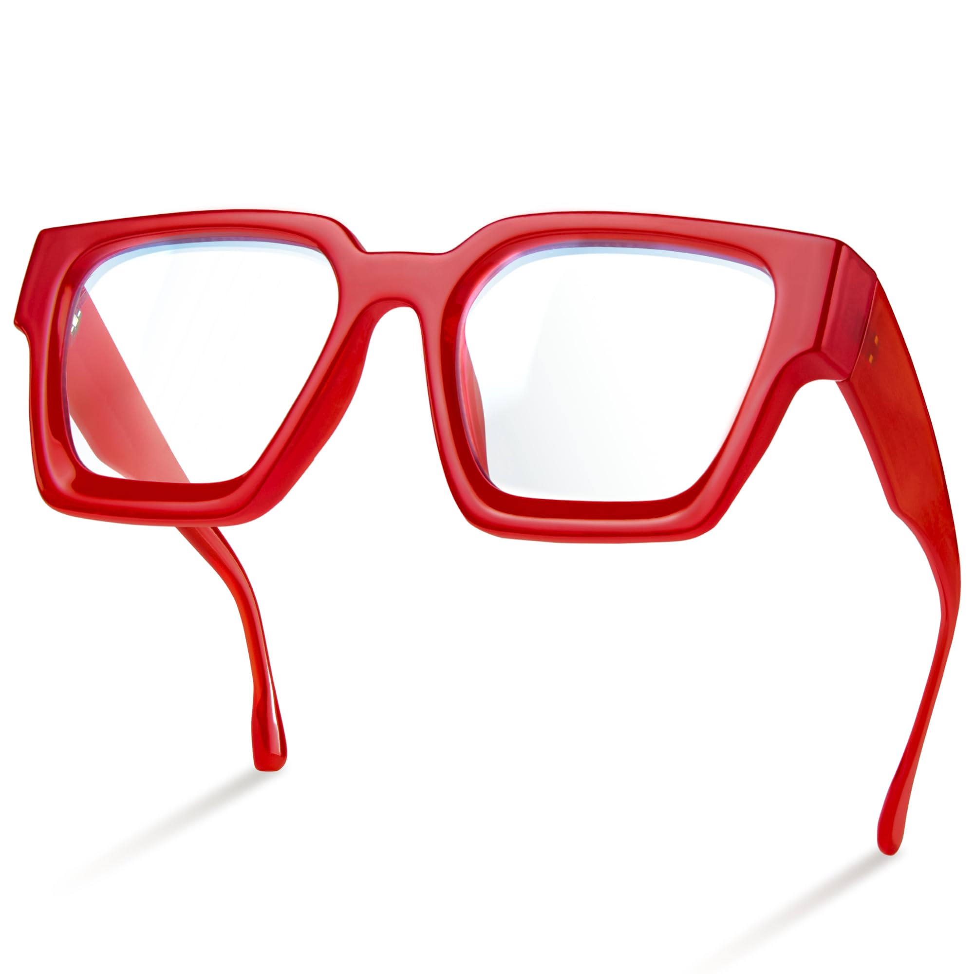 Photo 1 of livho Oversized up to 99% Blue Light Blocking Glasses for Woman - Rectangle Fashion Glasses for Computer, Chic Preppy Frame - Anti Eyestrain