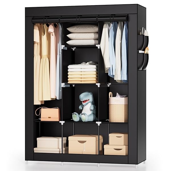 PORTABLE CLOSET FOR HANGING CLOTHES – 66.7-INCH LARGE...