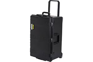 MEIJIA Portable All Weather Heavy Duty Waterproof Camera Case with Customizable Fit Foam with Rolling Wheels And Retractable 