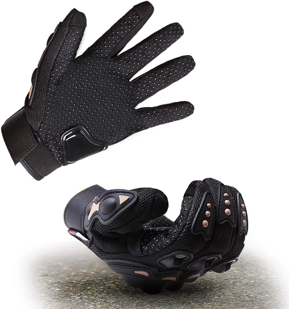 DOXHAUS Motorbike Gloves Full Finger Touch Screen Hard Knuckle Motorcycle Gloves for Motorcycle Cycling ATV Hiking Riding