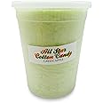 Green Apple Cotton Candy – Comes In a 32 oz Plastic Tub (contains 2.6 oz Cotton Candy) - Fluffy Melt-in-Your-Mouth Classic Carnival Treat – Perfect for Parties, Gifts & Snacks