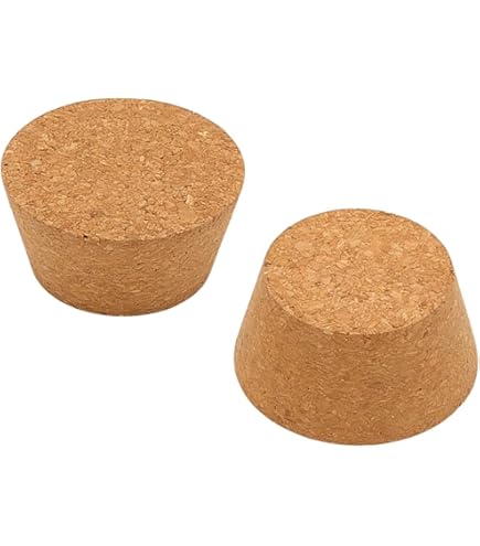 INCREWAY 4-Pack Tapered Cork Stoppers - Natural Wood Wine Bottle Plugs, 91x85x20mm, For Bottles & DIY