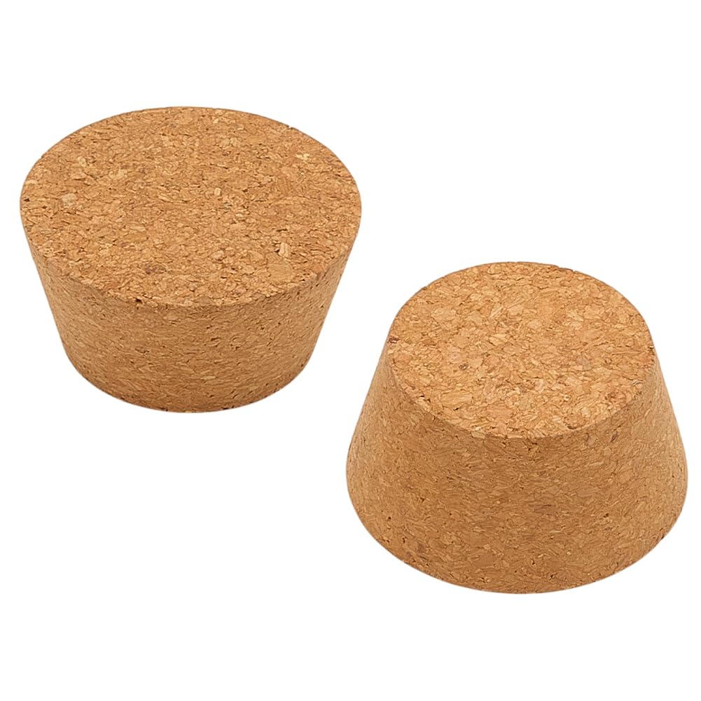 Photo 1 of OLYCRAFT 2Pcs Large Cork Stoppers 2.4~3.2 Inch Cork Bottle Stoppers Tapered Corks Plugs Corks Canning Jar Lids Wood Tapered Plugs Wooden Taper Stopper for Kitchen Wedding Favor Canning