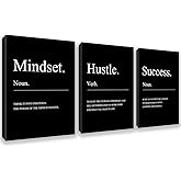 Success Paintings 3-Piece Motivational Wall Art Set - Inspirational Canvas Prints for Home, Bedroom & Living Room Decorations (36