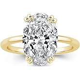 PAFIDDY 5CT Stunning Oval Cut Engagement Ring for Women, 925 Sterling Silver 5A Grade Cubic zirconia Promise Ring