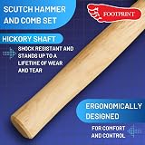 Footprint Scutch Hammer with 5 Combs and Hickory Handle view 3